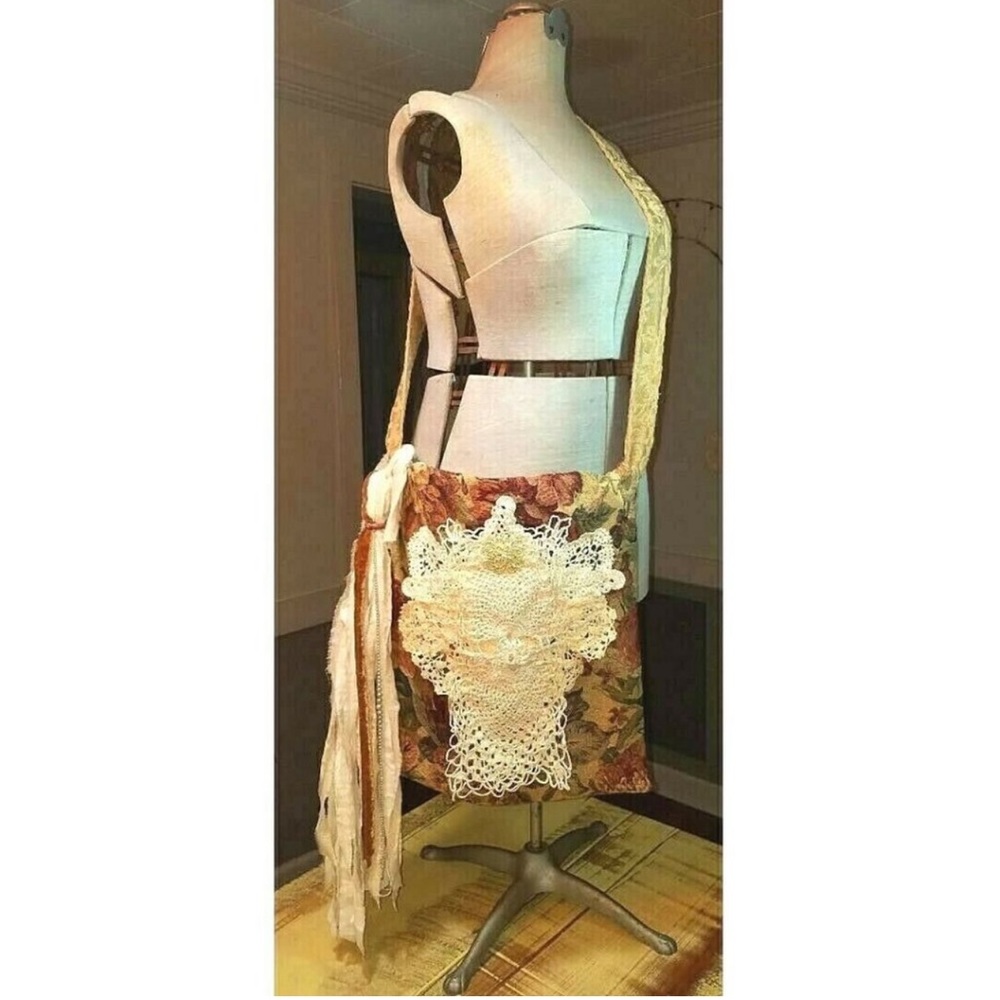 Unique Fringe Purse Gypsy Boho Bag Tassel Hippie Handbag Cottagecore Crochet